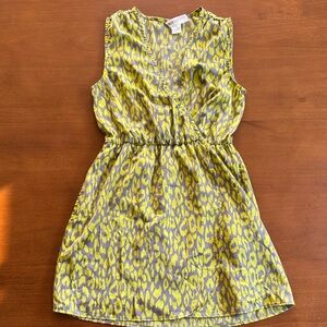 Mimi Chica Lime and Gray Kids Dress